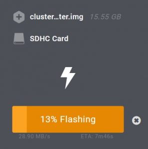flashing the cluster image