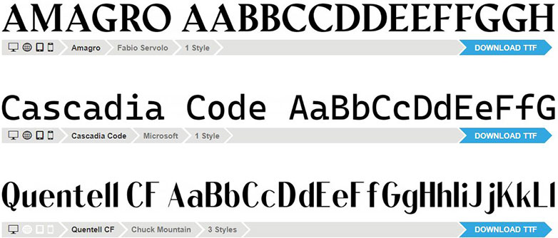 system fonts