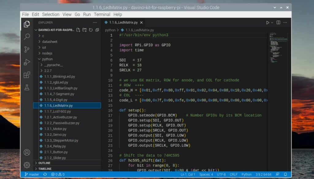 vscode screenshot raspberry pi