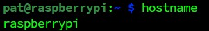 hostname command raspberry pi