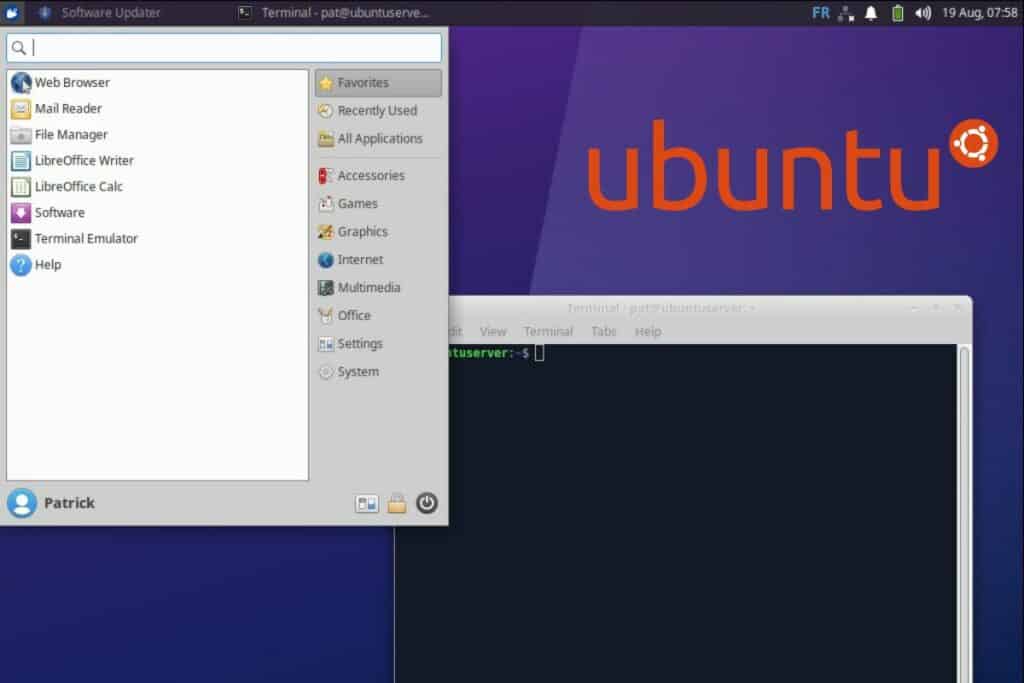 install xfce ubuntu server