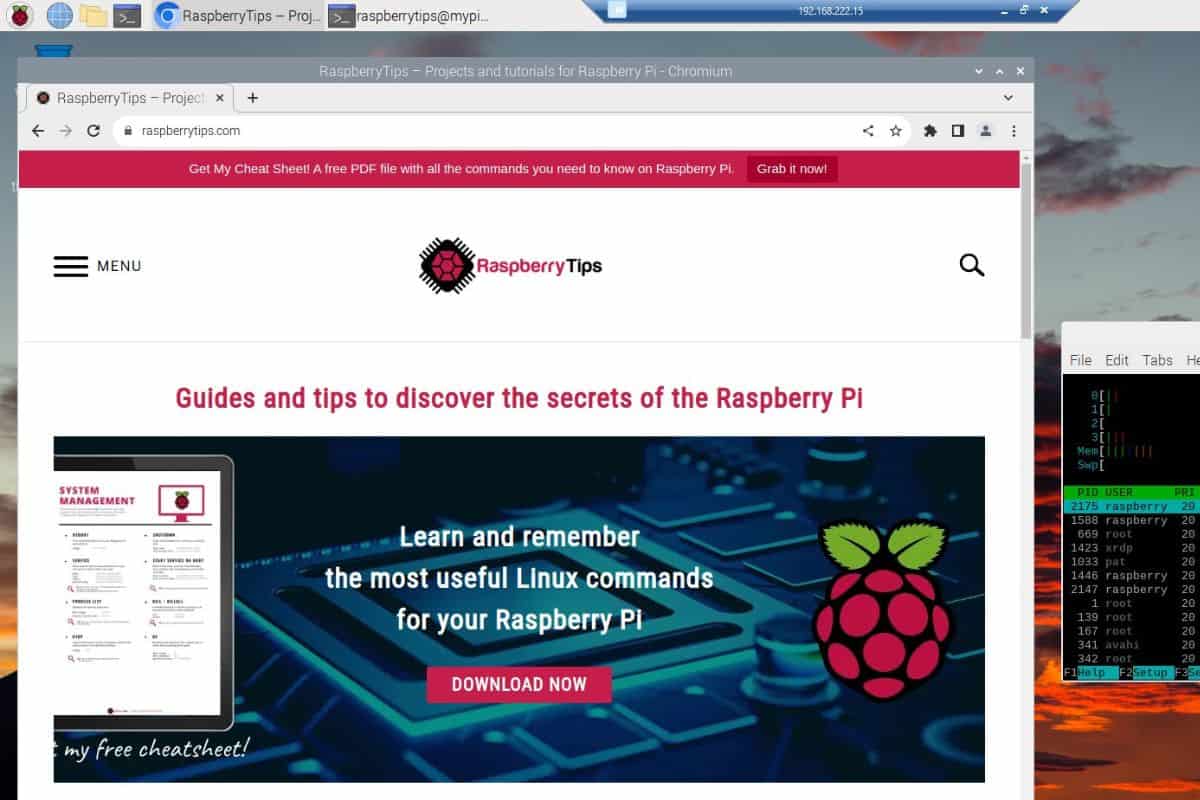 using xrdp on raspberry pi
