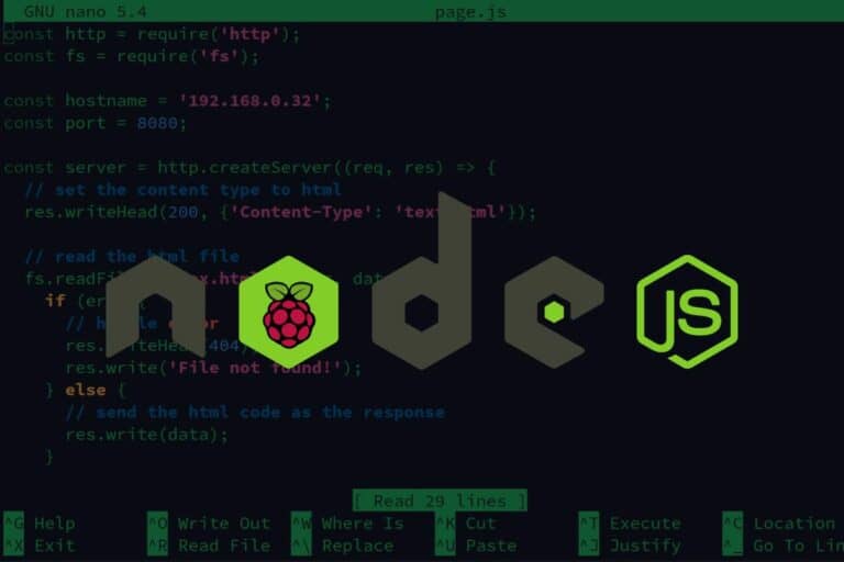 Getting Started With Node.js On Raspberry Pi (With examples)