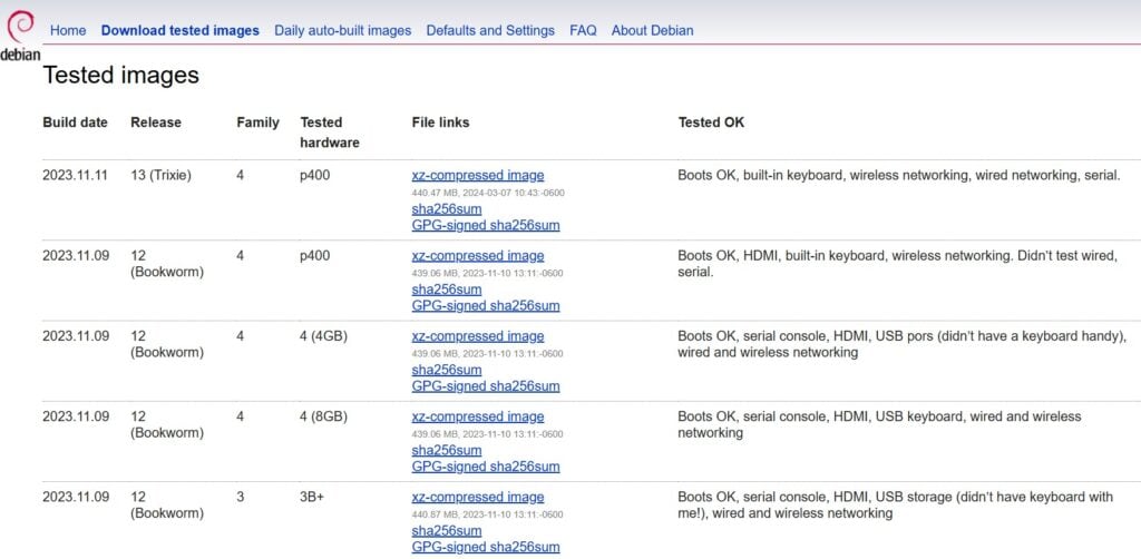debian download image for pi