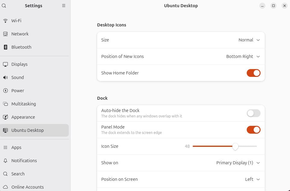 ubuntu desktop 25 system settings