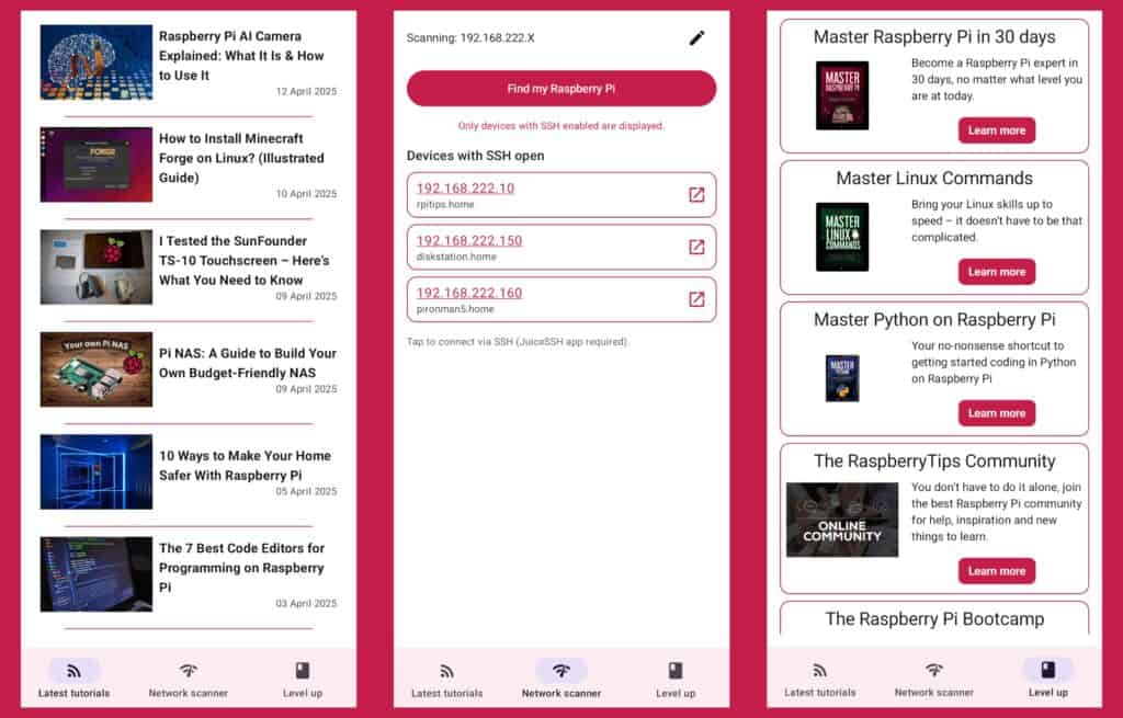 raspberrytips android app