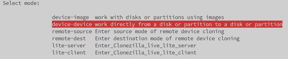 clonezilla disk clone