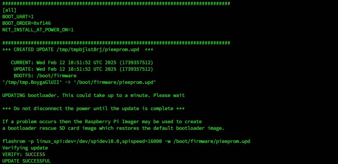 rpi-eeprom-config change boot order