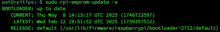 rpi-eeprom update tool
