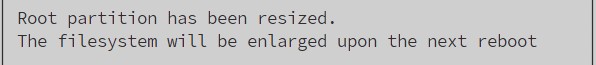 raspi-config expand partition confirmation