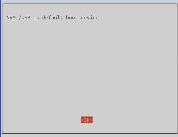 ordre de démarrage nvme raspi-config