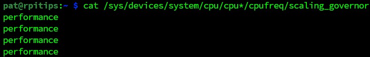 view raspberry pi cpu governor