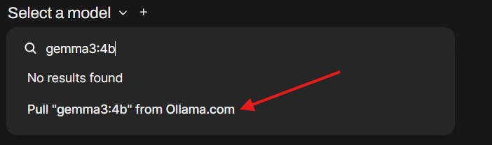 ollama webui pull model