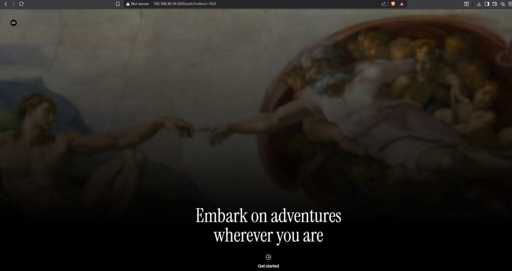 ollama webui welcome screen