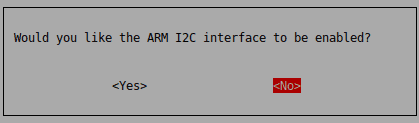 raspi-config: Enable I2C interface